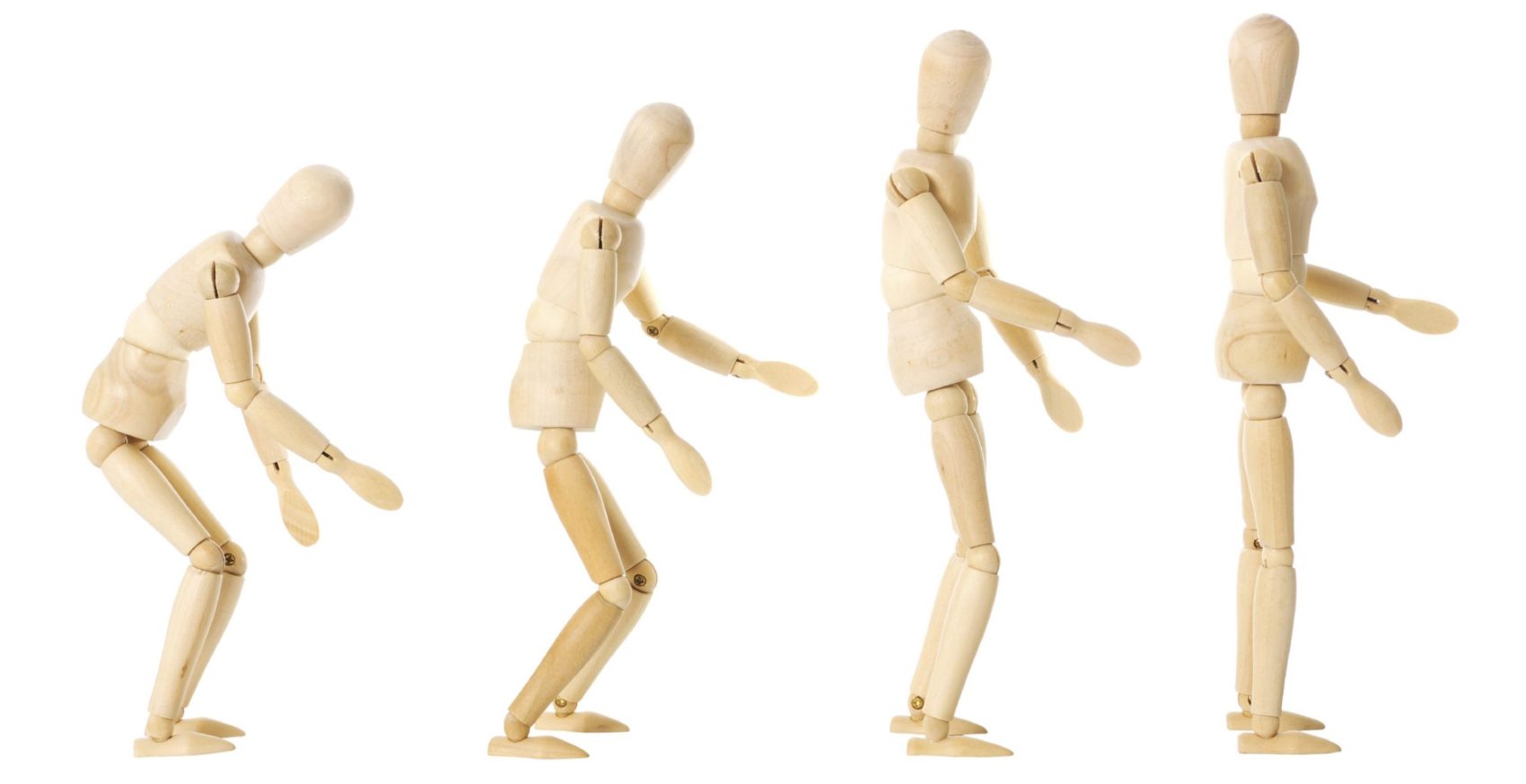 Posture-Bruch Takedown Holzmännchen modell